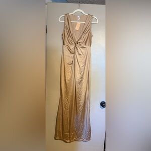 Chic Gold Maxi Dress